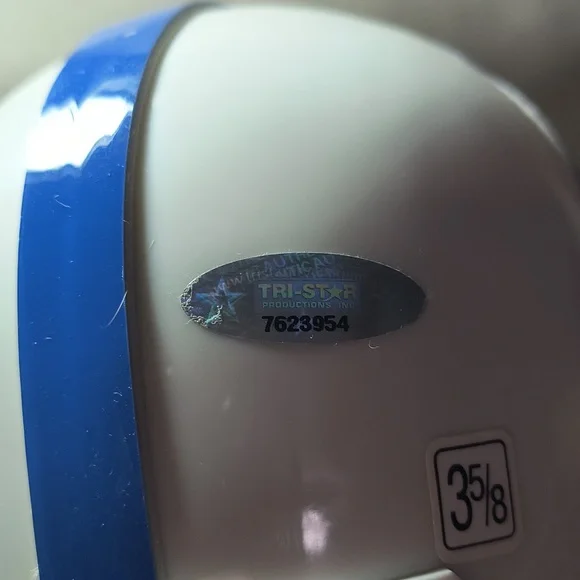 Autographed COLTS White and Blue Football Helmet - Picture 6 of 8